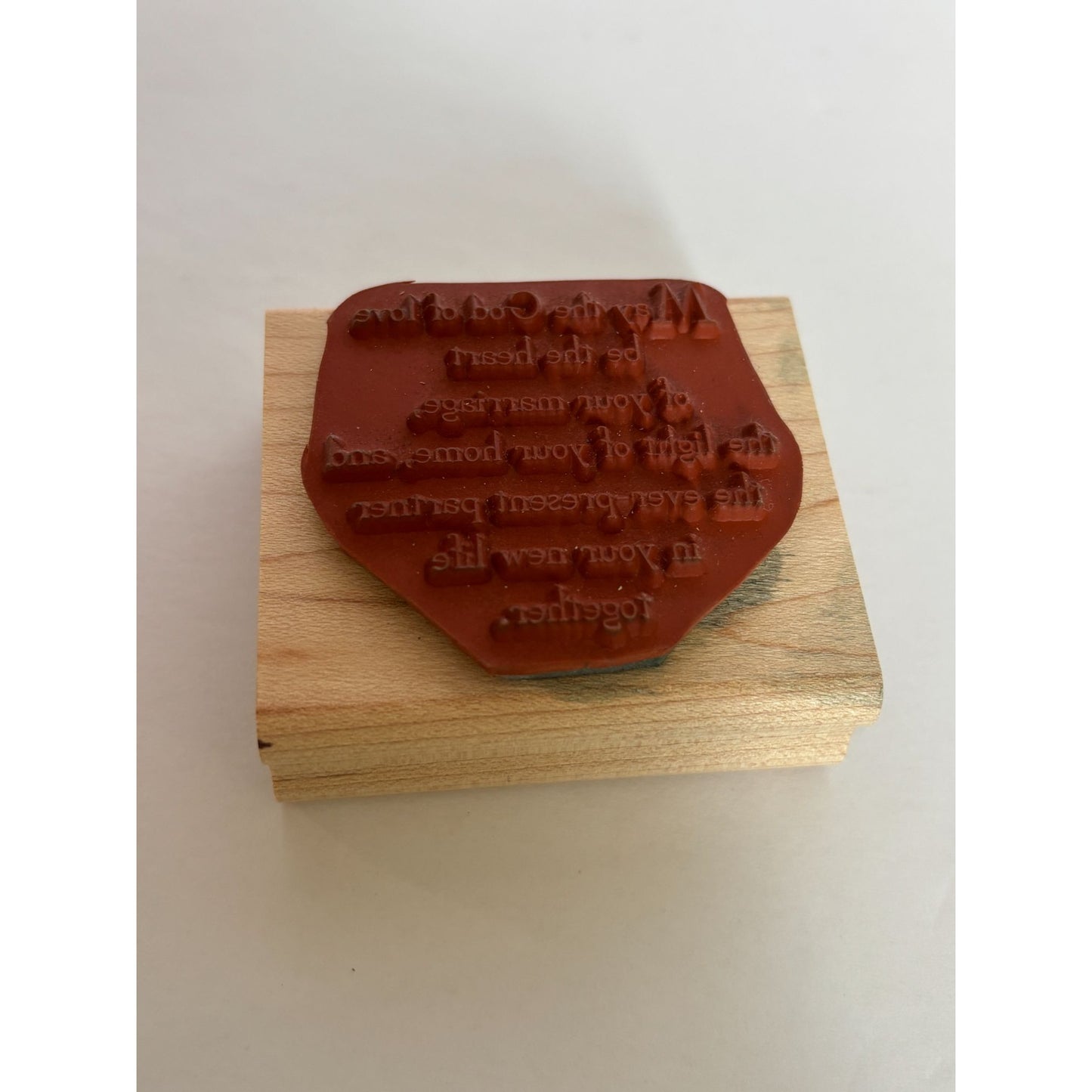Stampin Up Rubber Stamp Wedding Card Making Sentiment Religious Christian Words