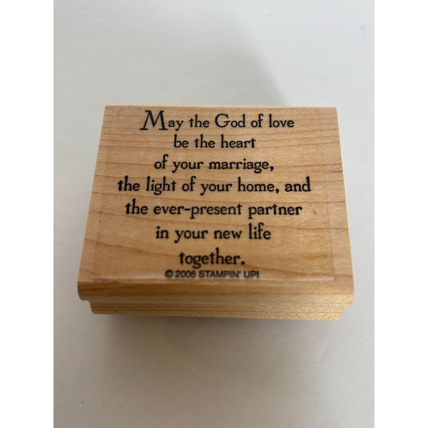 Stampin Up Rubber Stamp Wedding Card Making Sentiment Religious Christian Words
