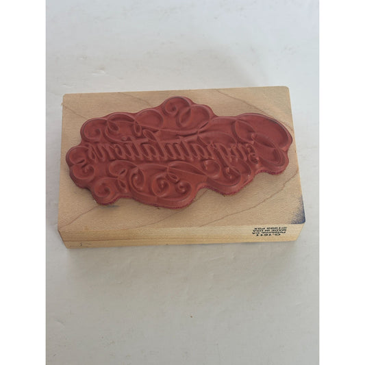 PSX Rubber Stamp Congratulations Word Sentiment Celebration Card Crafts G-1611