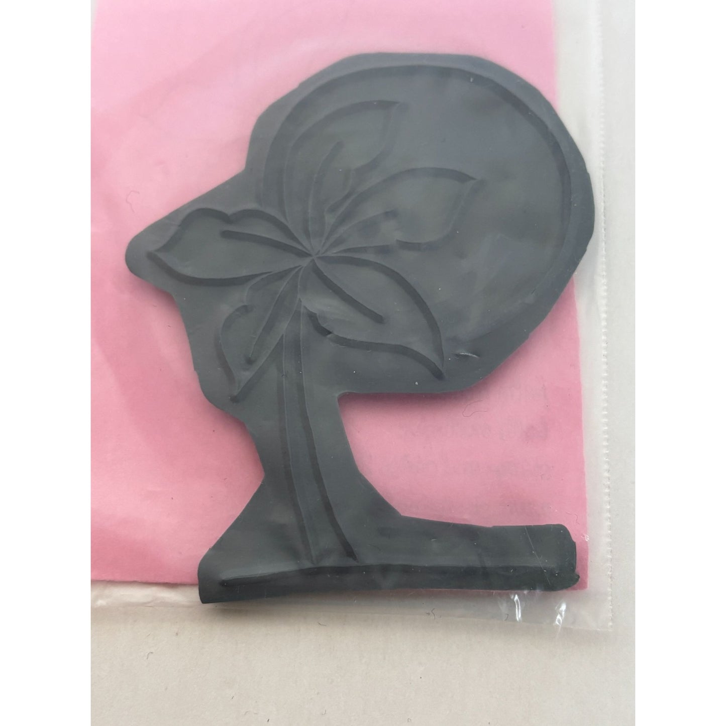 Stamping Bella Rubber Stamp Palm Tree with Moon Beach Summer Vacation Nature