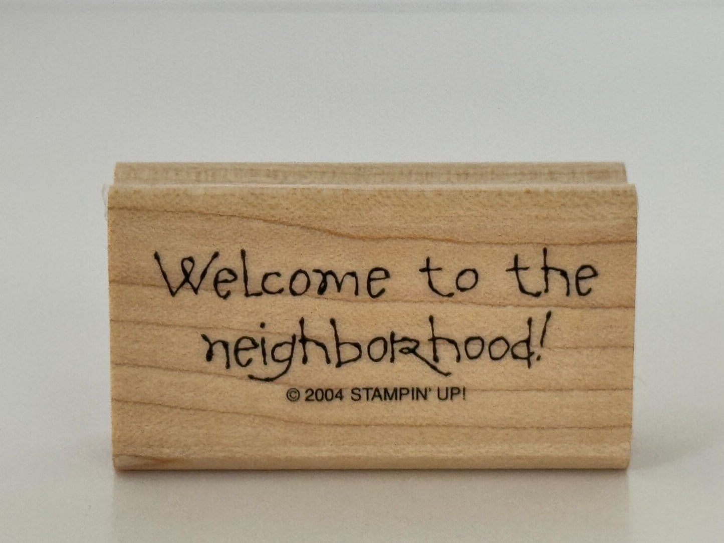 Stampin Up Rubber Stamp Welcome To The Neighborhood Card Making Realtor Gift Tag