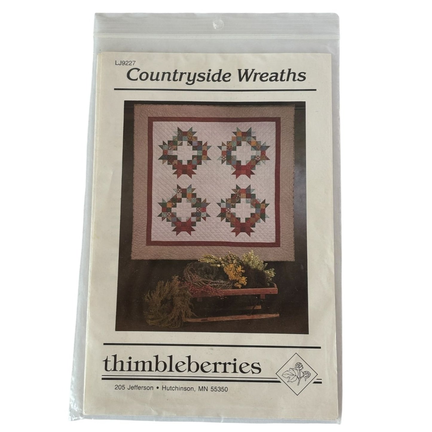 Thimbleberries Quilt Pattern Countryside Wreaths LJ9227 Holiday Quilting 66 Inch
