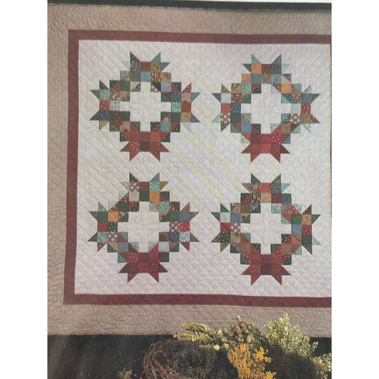 Thimbleberries Quilt Pattern Countryside Wreaths LJ9227 Holiday Quilting 66 Inch