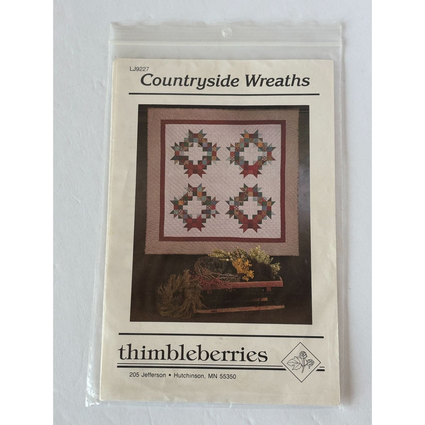 Thimbleberries Quilt Pattern Countryside Wreaths LJ9227 Holiday Quilting 66 Inch