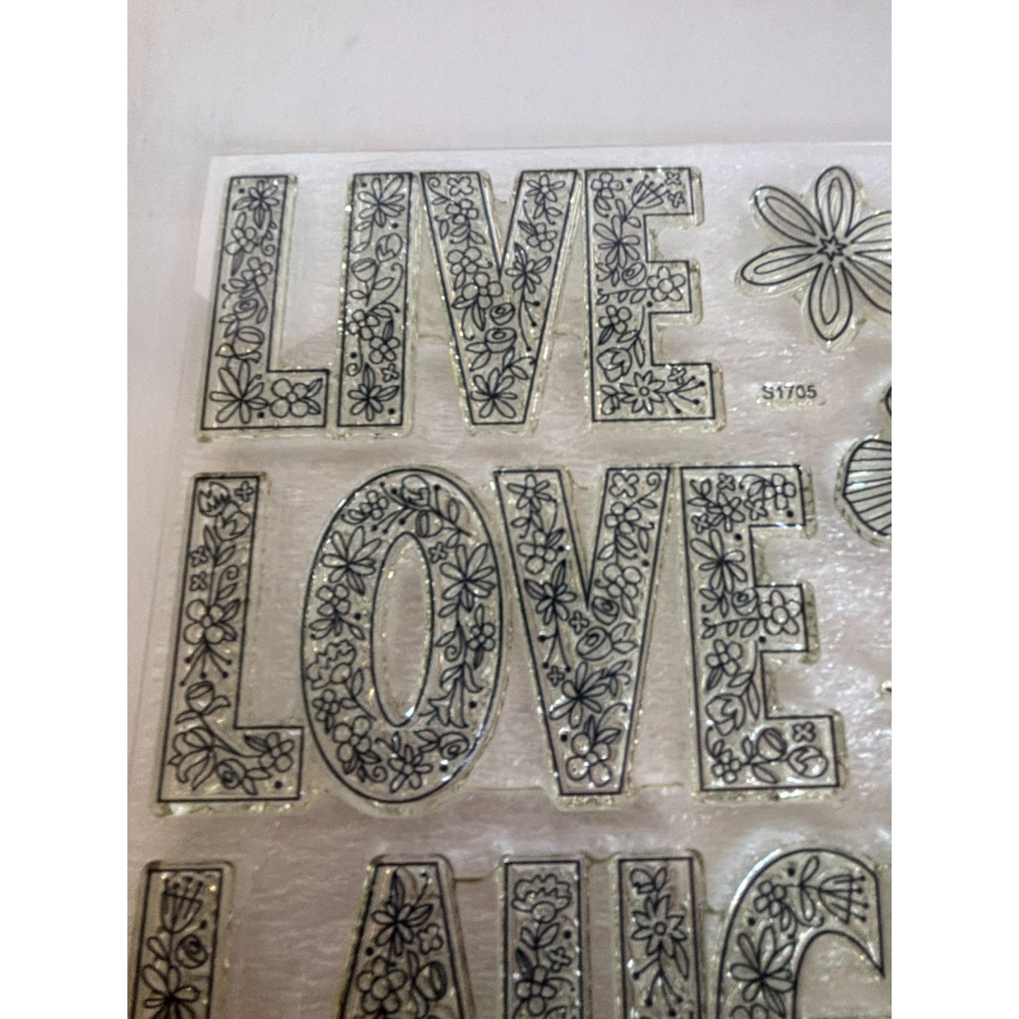 CTMH Acrylic Stamps Set Live Love Laugh Together My Acrylix Stamp of the Month