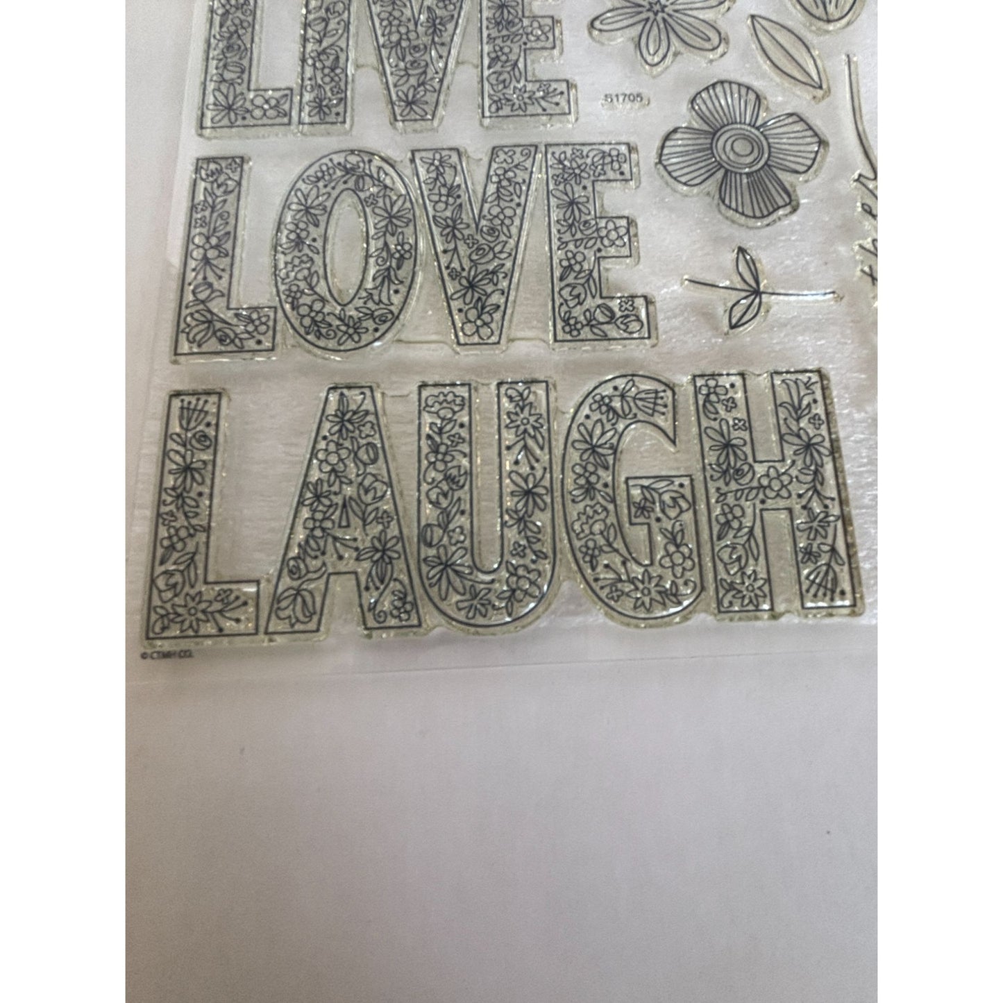 CTMH Acrylic Stamps Set Live Love Laugh Together My Acrylix Stamp of the Month