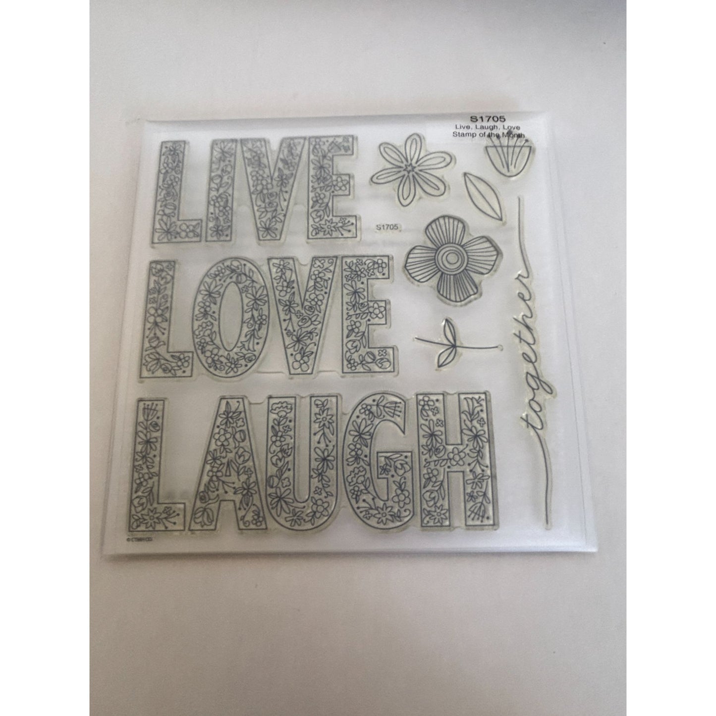 CTMH Acrylic Stamps Set Live Love Laugh Together My Acrylix Stamp of the Month