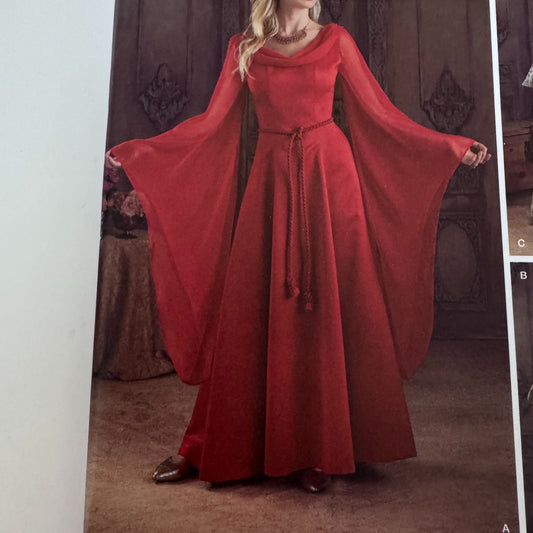 Simplicity Sewing Pattern 1045 Medieval Dress Costume Fantasy Renaissance Cosplay 14-20 Uncut