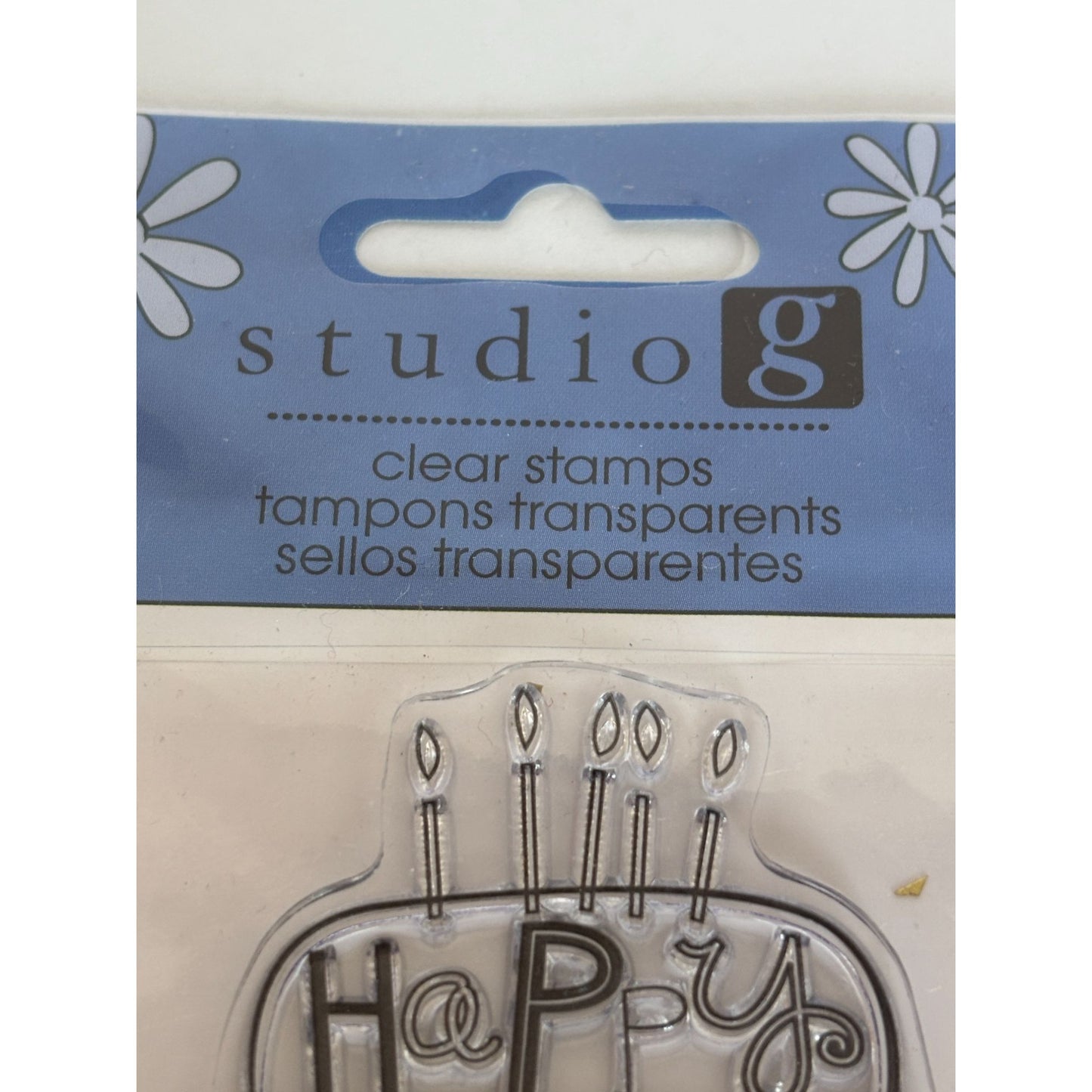 Studio G Clear Stamps Happy Birthday Cake Card Making Star Border Celebration