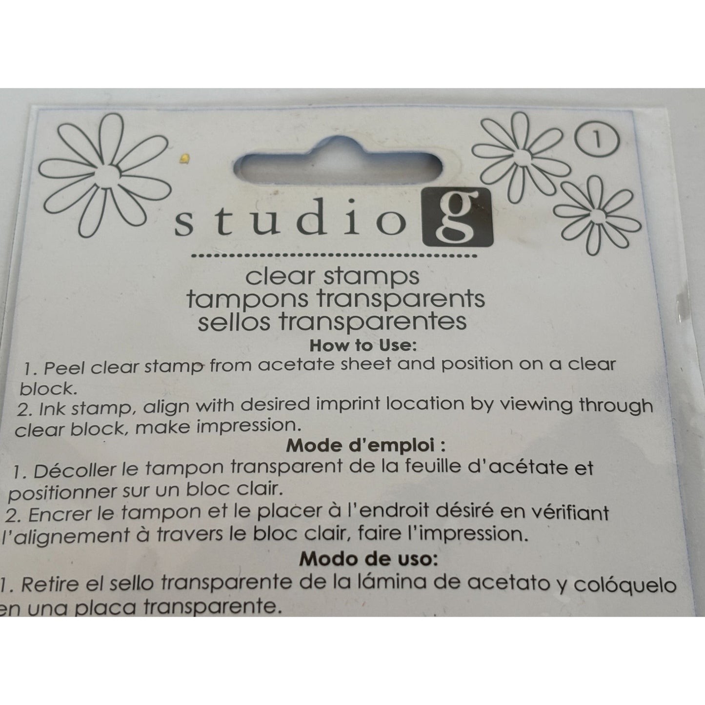 Studio G Clear Stamps Happy Birthday Cake Card Making Star Border Celebration