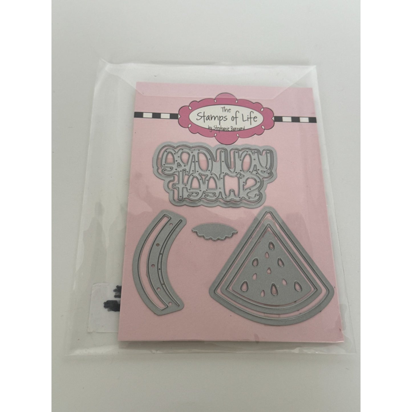 The Stamps Of Life Acrylic Watermelon2stamp and Die Set Watermelon Fruit Summer