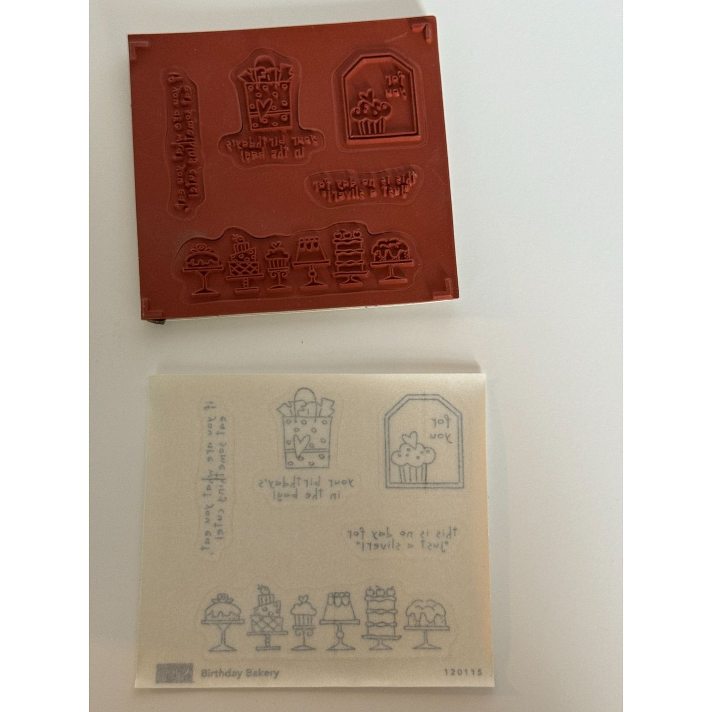 Stampin Up Clear Mount Stamps Birthday Bakery Funny Humor Cupcake Cake Border
