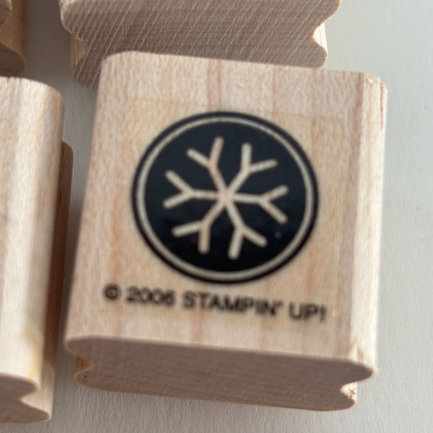 Stampin Up Rubber Stamps Snow Flurries Set of 6 Snowflakes Small Christmas Craft