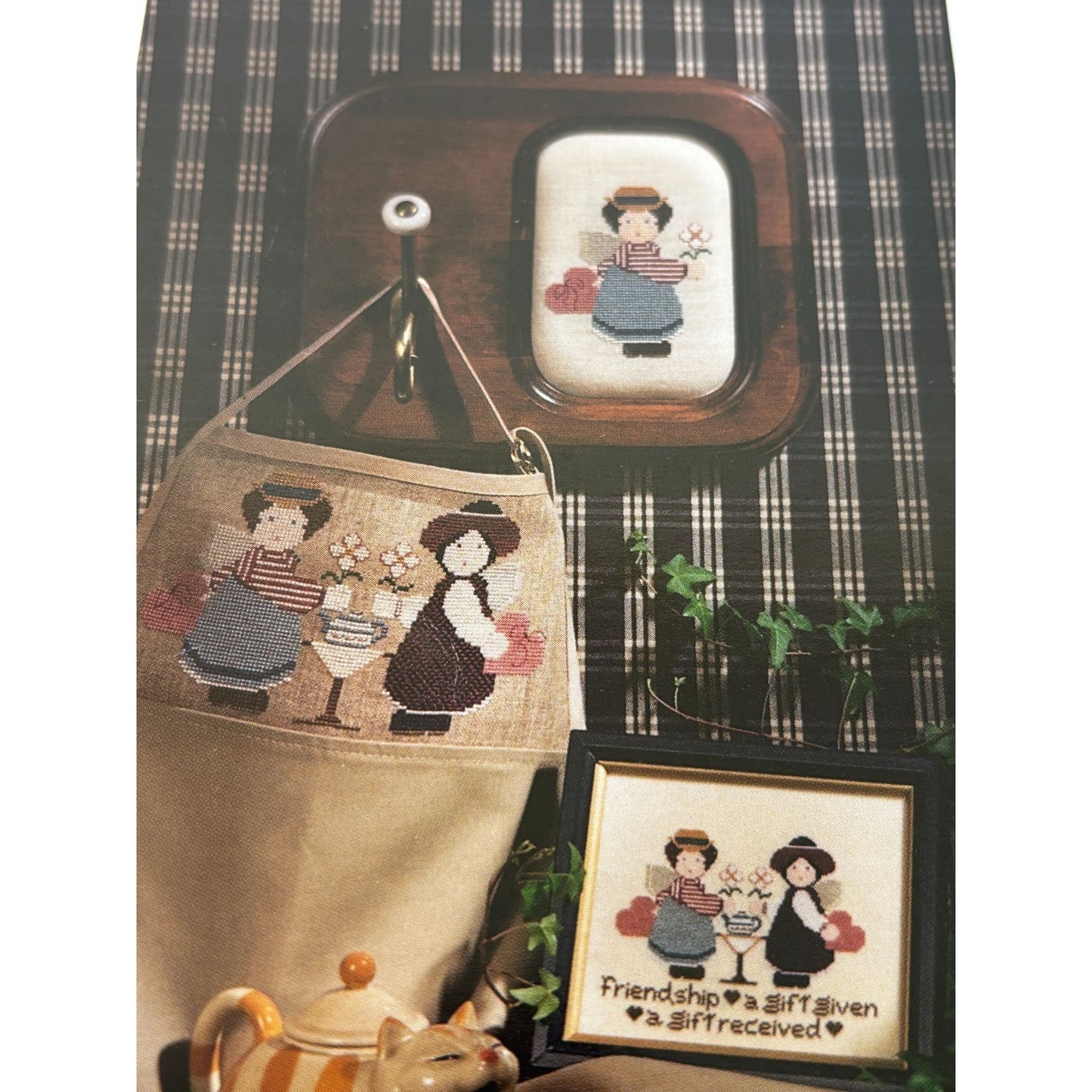 The Cricket Collection Cross Stitch Folk Angels Leprechaun Tooth Fairy Pillow