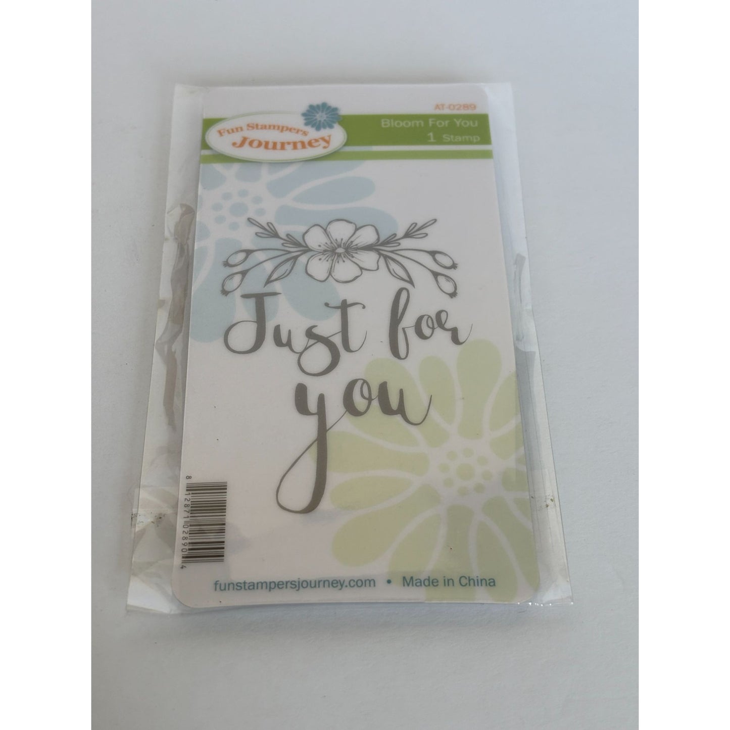 Fun Stampers Journey Rubber Stamp Bloom Just For You Flower Card Making Gift Tag