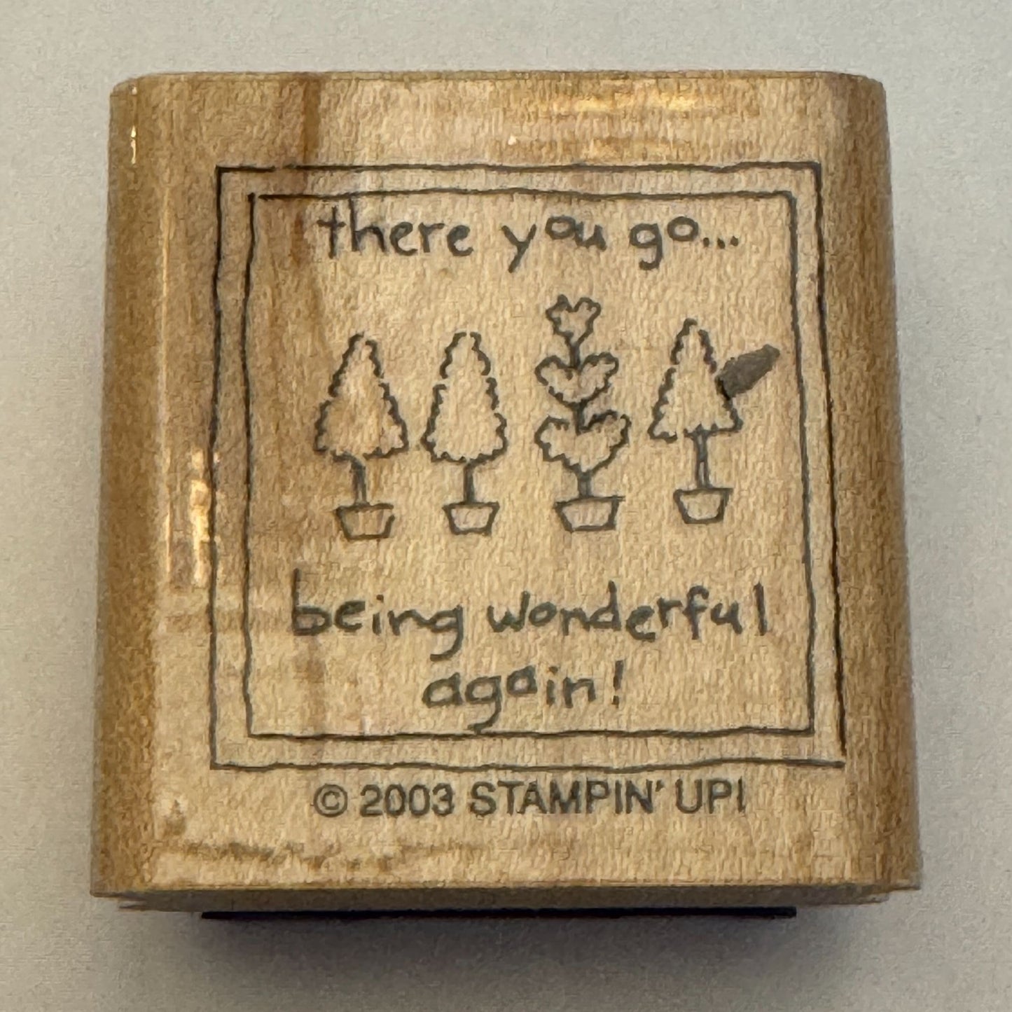 Stampin Up Rubber Stamp There You Go Being Wonderful Again Topiary Card Making