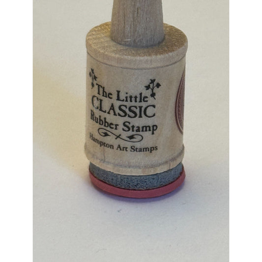 Hampton Art Rubber Stamp Letter H Initial Little Classic Card Making Craft Wood