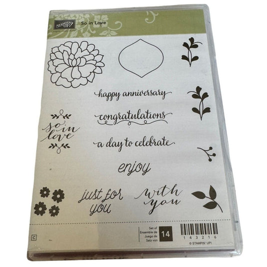 Stampin Up Cling Rubber Stamps So In Love So Detailed Thinlits Dies With