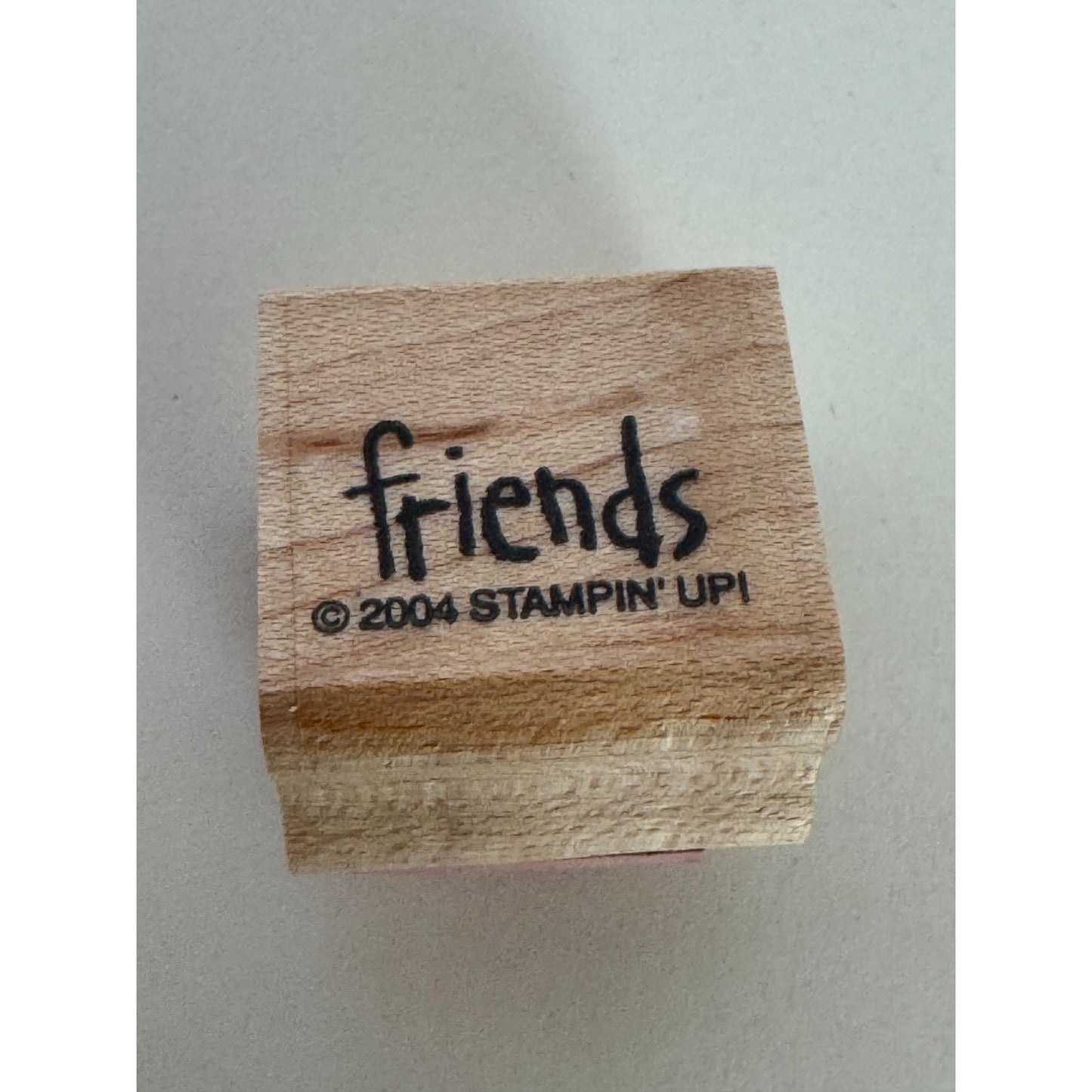 Stampin Up Rubber Stamp Friends Small Word Sentiment Friendship Card Making