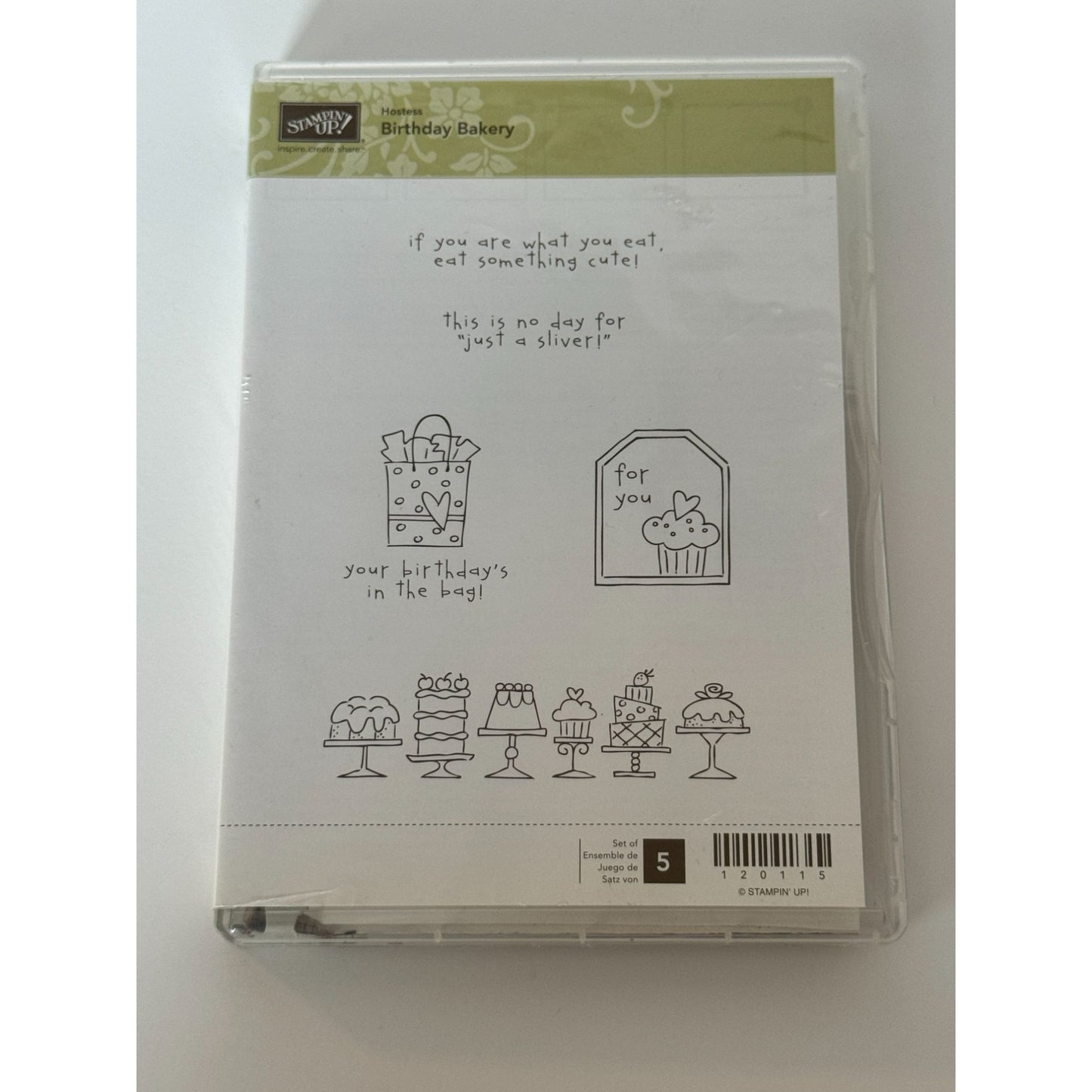 Stampin Up Clear Mount Stamps Birthday Bakery Funny Humor Cupcake Cake Border