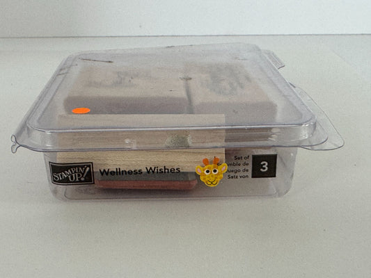 Stampin Up Rubber Stamps Wellness Wishes Get Well Soon Sick as Dog Funny Words