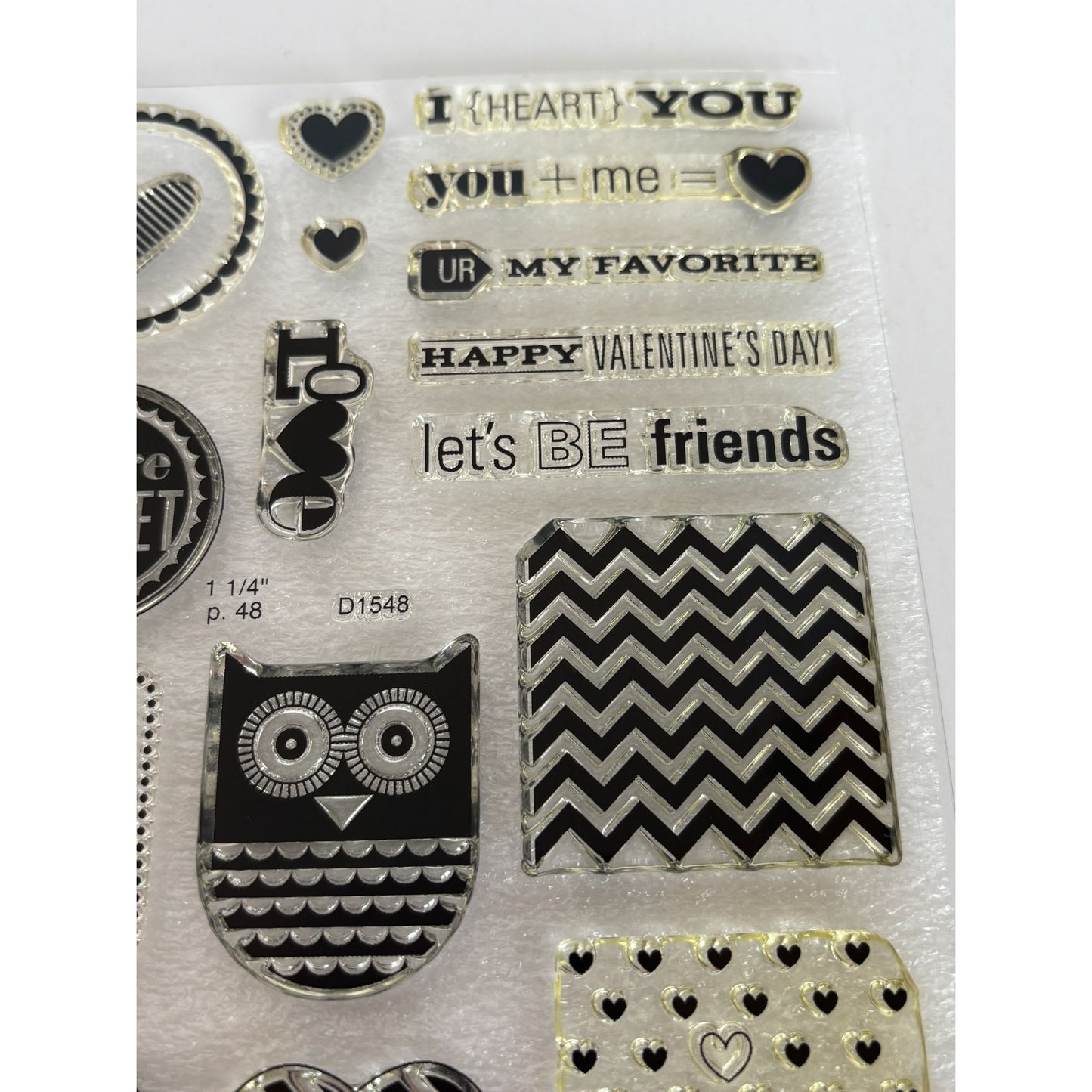 CTMH My Acrylix Acrylic Stamp Set Whoo's Your Valentine Owls Love UR My Favorite