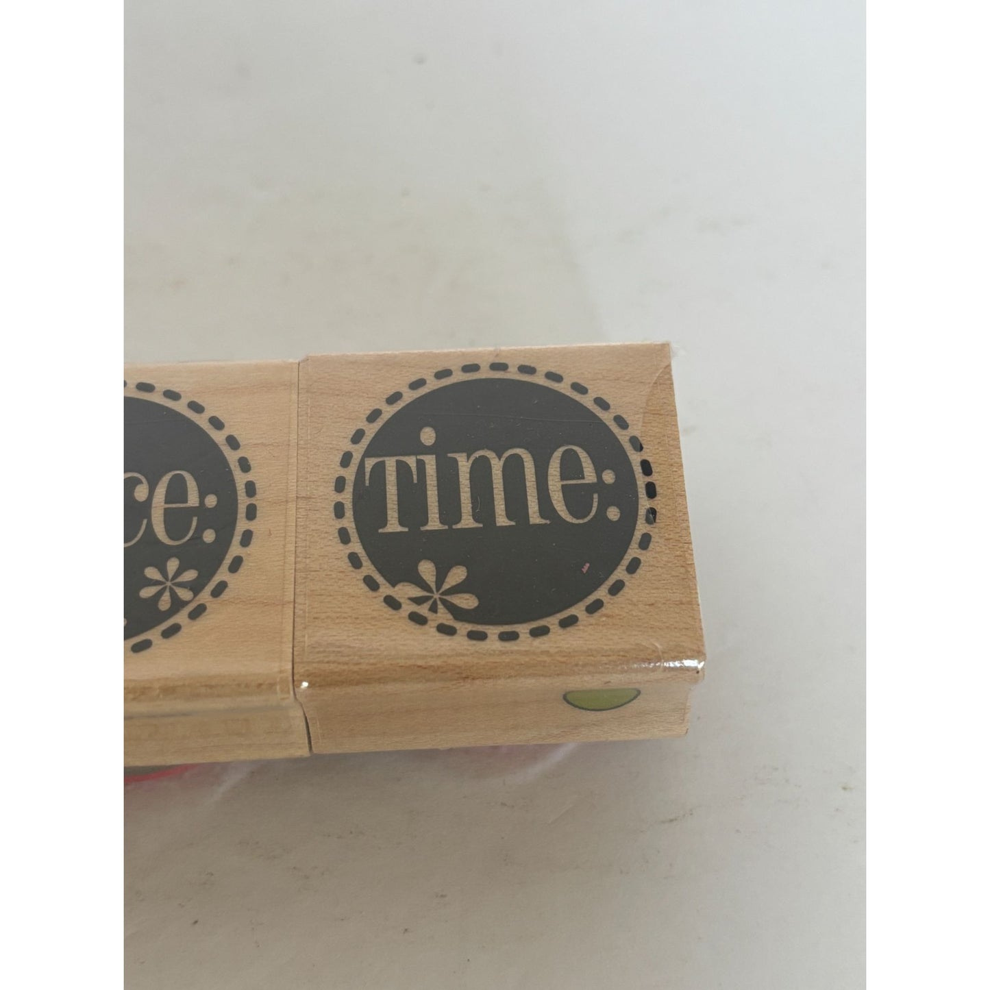 Hampton Art Rubber Stamp Set Invitation Date Place Time Circles