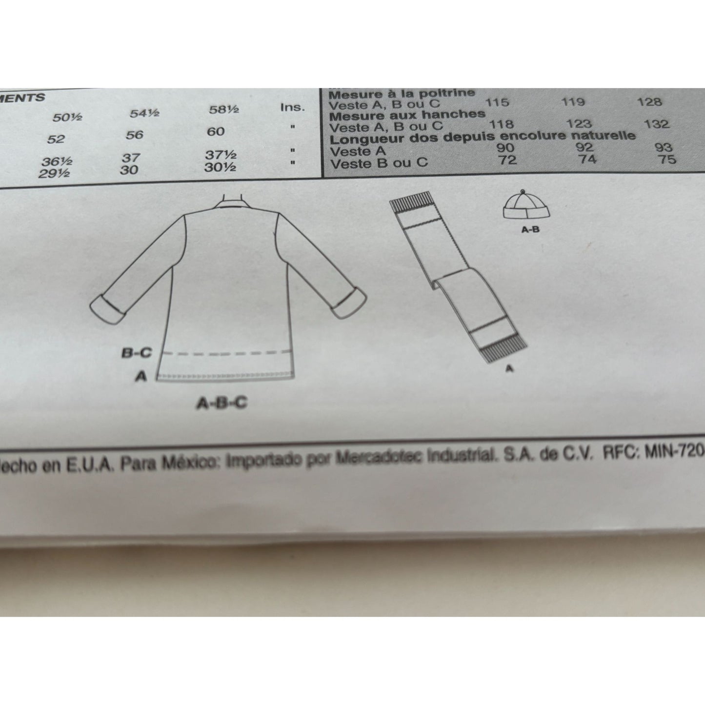 McCalls Sewing Pattern 3788 Winter Fleece Jackets Hats Scarf Misses XS S M 4-14