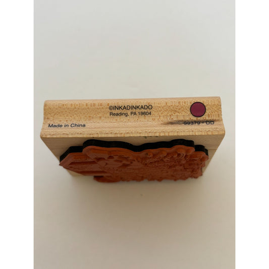 Inkadinkado Rubber Stamp Open Gift Box Celebrate Confetti Birthday Cardmaking