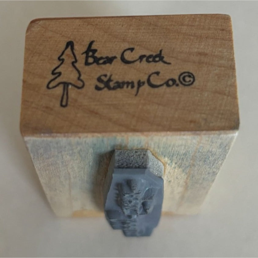 Bear Creek Rubber Stamp Happy Easter Card Making Words Small Spring Wood Mounted