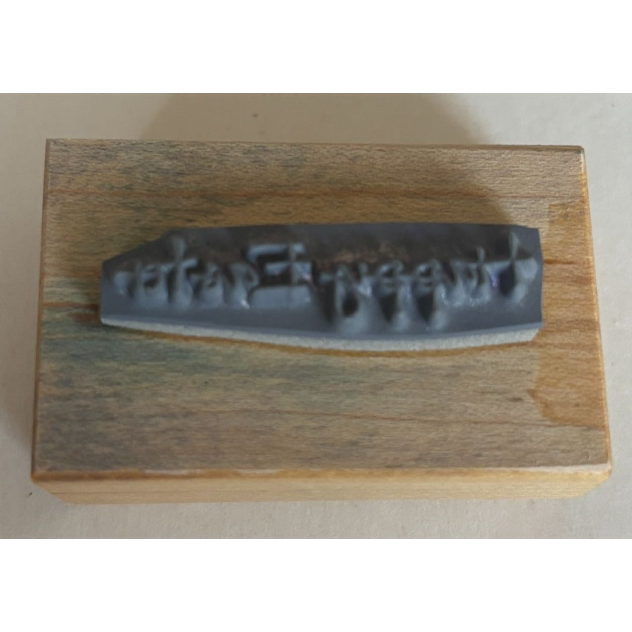 Bear Creek Rubber Stamp Happy Easter Card Making Words Small Spring Wood Mounted