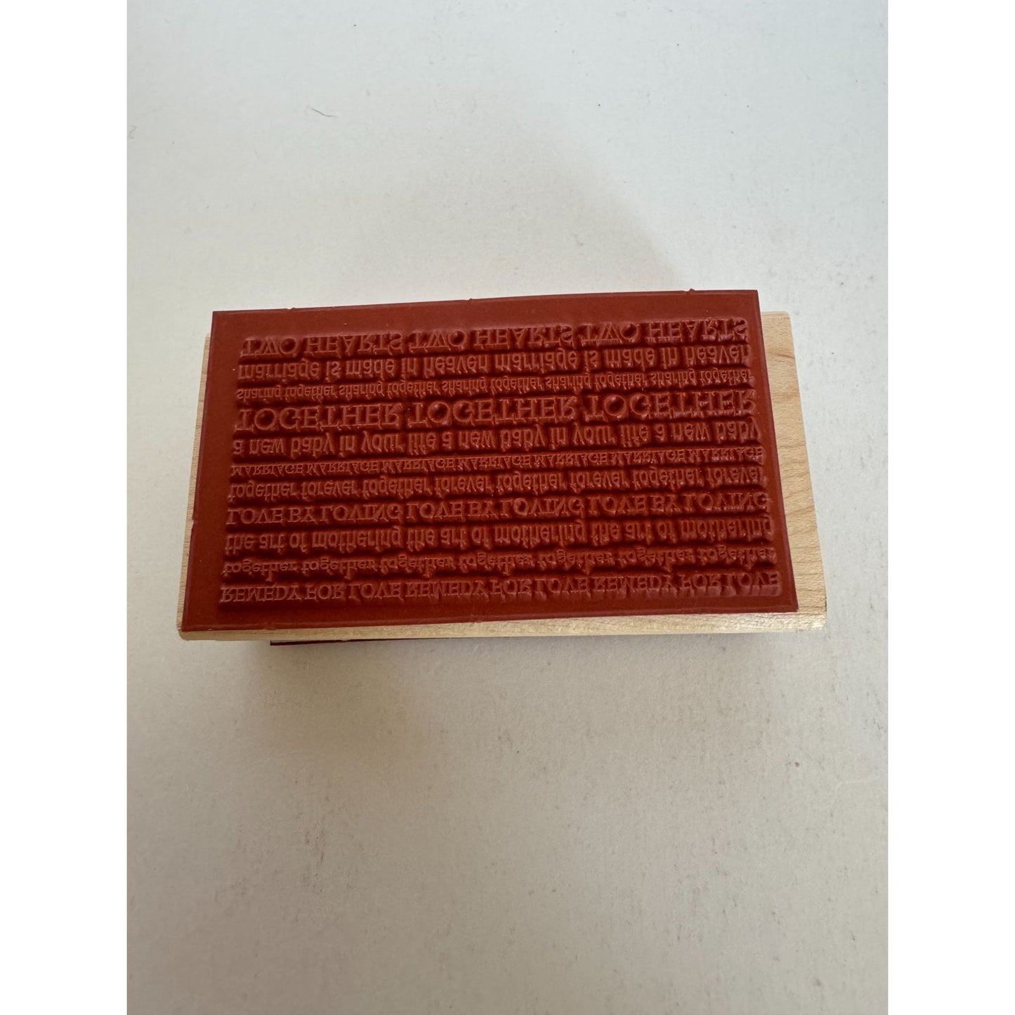 Stampin Up You & Me Rubber Stamps Together Two Hearts Marriage Made in Heaven