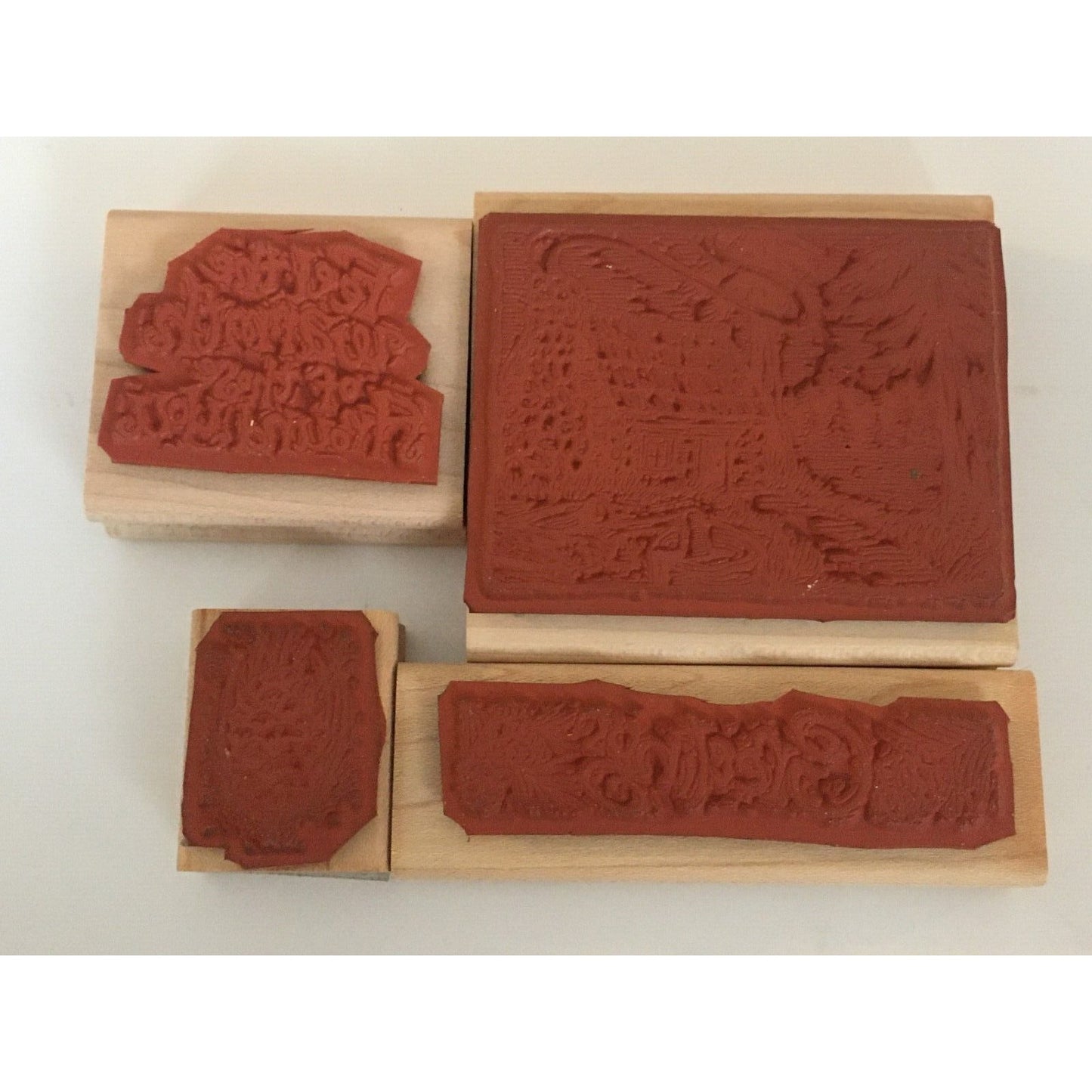 Stampin Up Rubber Stamp Feel The Warmth Christmas Winter Holiday Pine Cone Card