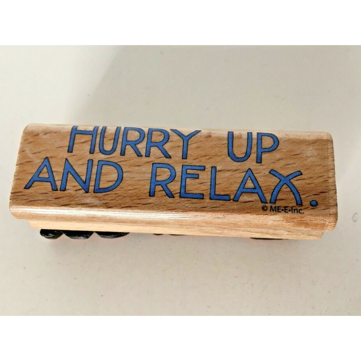Mary Engelbreit Seashells & Hurry Up and Relax Saying Beach Art Stamps Lot of 2