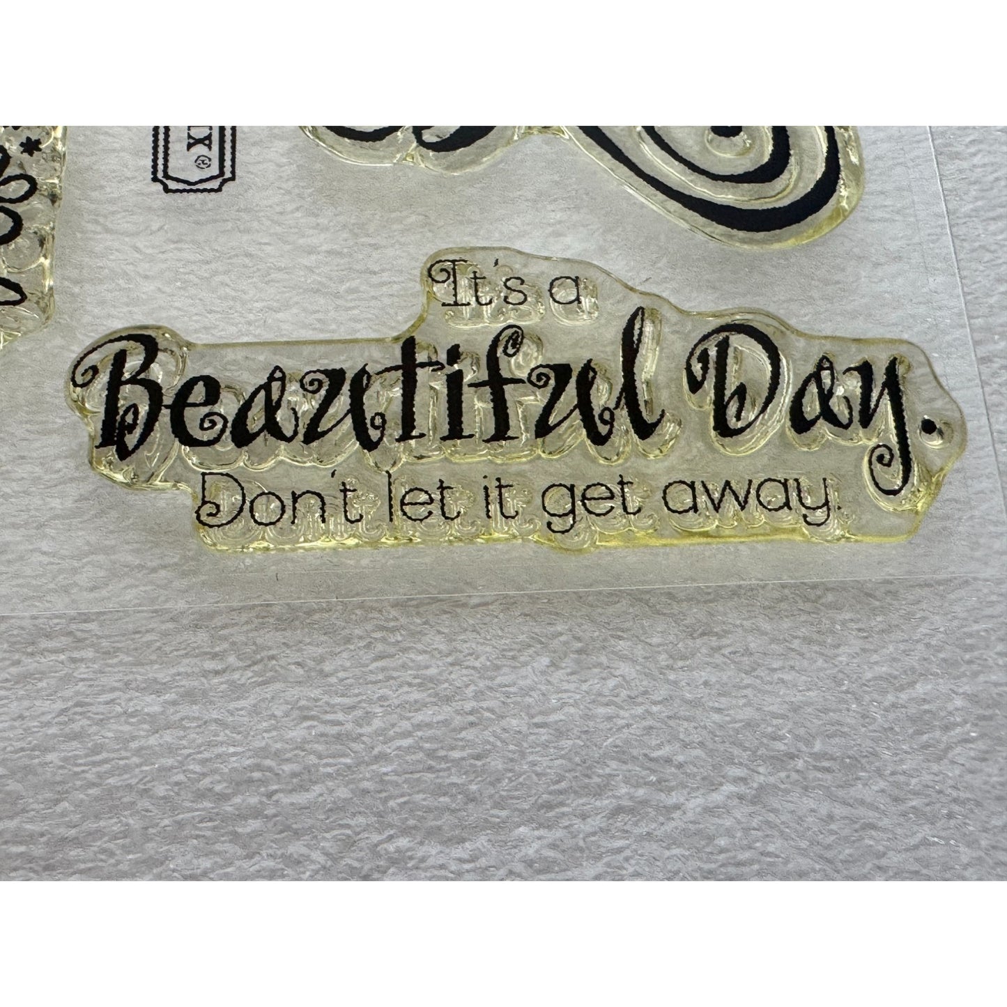 CTMH My Acrylix Acrylic Stamp Set A1165 Capture The Day Everyday Life Butterfly