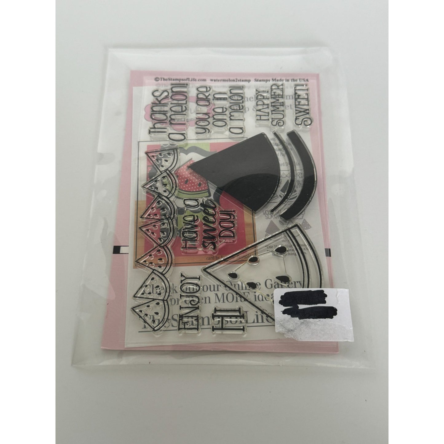 The Stamps Of Life Acrylic Watermelon2stamp and Die Set Watermelon Fruit Summer