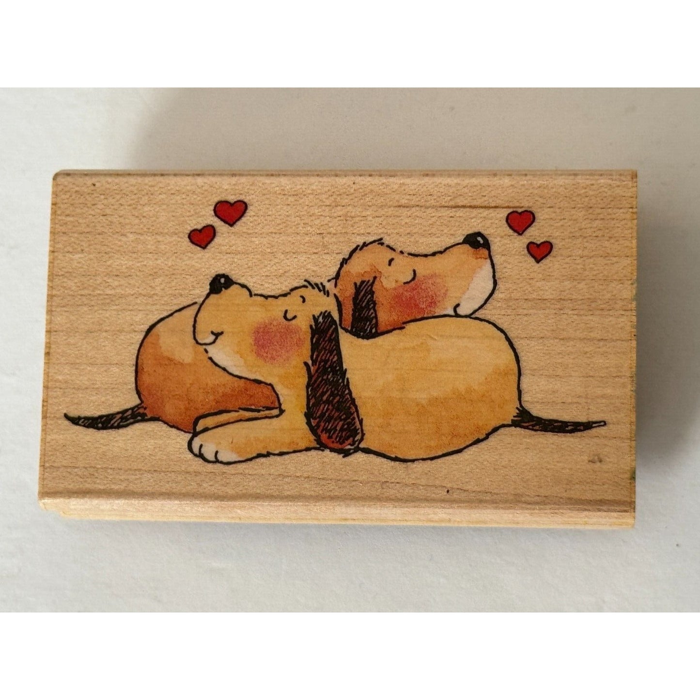 Penny Black Rubber Stamp Just Next to You Card Making Puppy Love Dog Animal