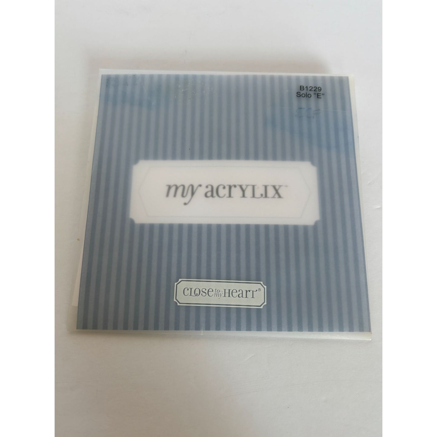 CTMH Clear Stamp Set My Acrylix Solo E Letter Monogram Excellent Explore Enjoy