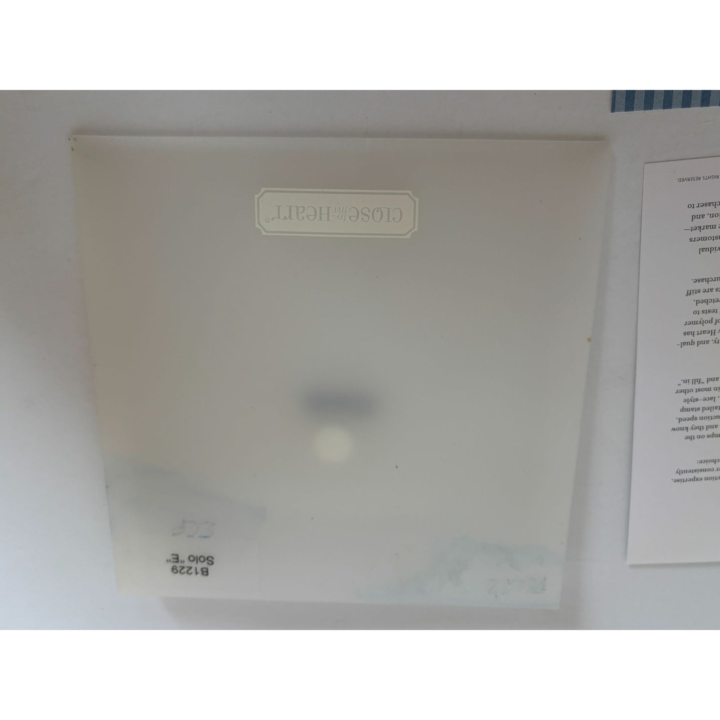 CTMH Clear Stamp Set My Acrylix Solo E Letter Monogram Excellent Explore Enjoy