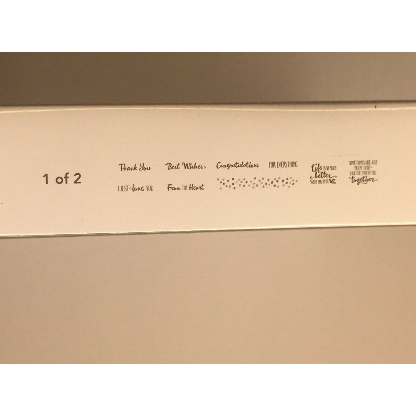 Stampin Up Petal Palette Rubber Stamp Set #1 Words Sayings Thank You Love Crafts