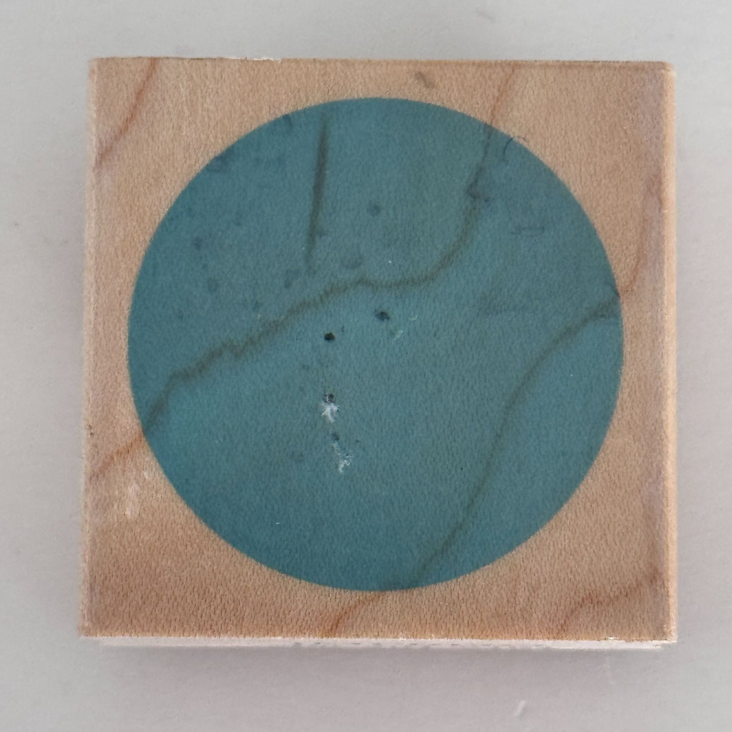 Impress Rubber Stamp Round Circle Solid Shape 1.5 inch Geometric Background Cardmaking Background