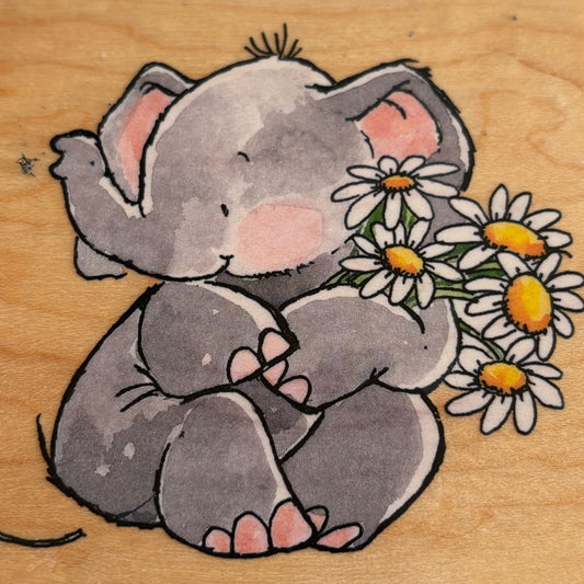 Penny Black Rubber Stamp Embrace Elephant Hug Friendship Card Making Animal Love