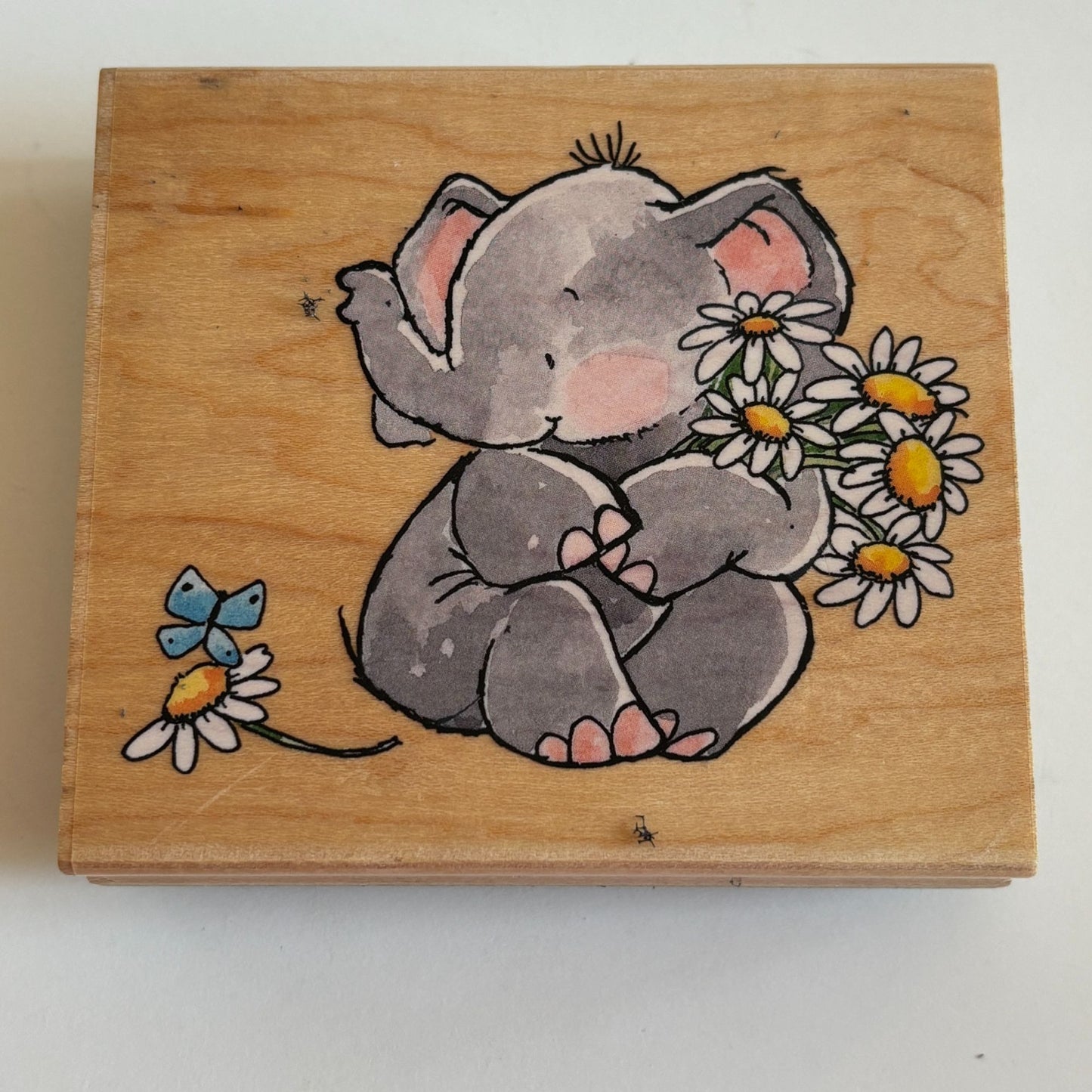 Penny Black Rubber Stamp Embrace Elephant Hug Friendship Card Making Animal Love