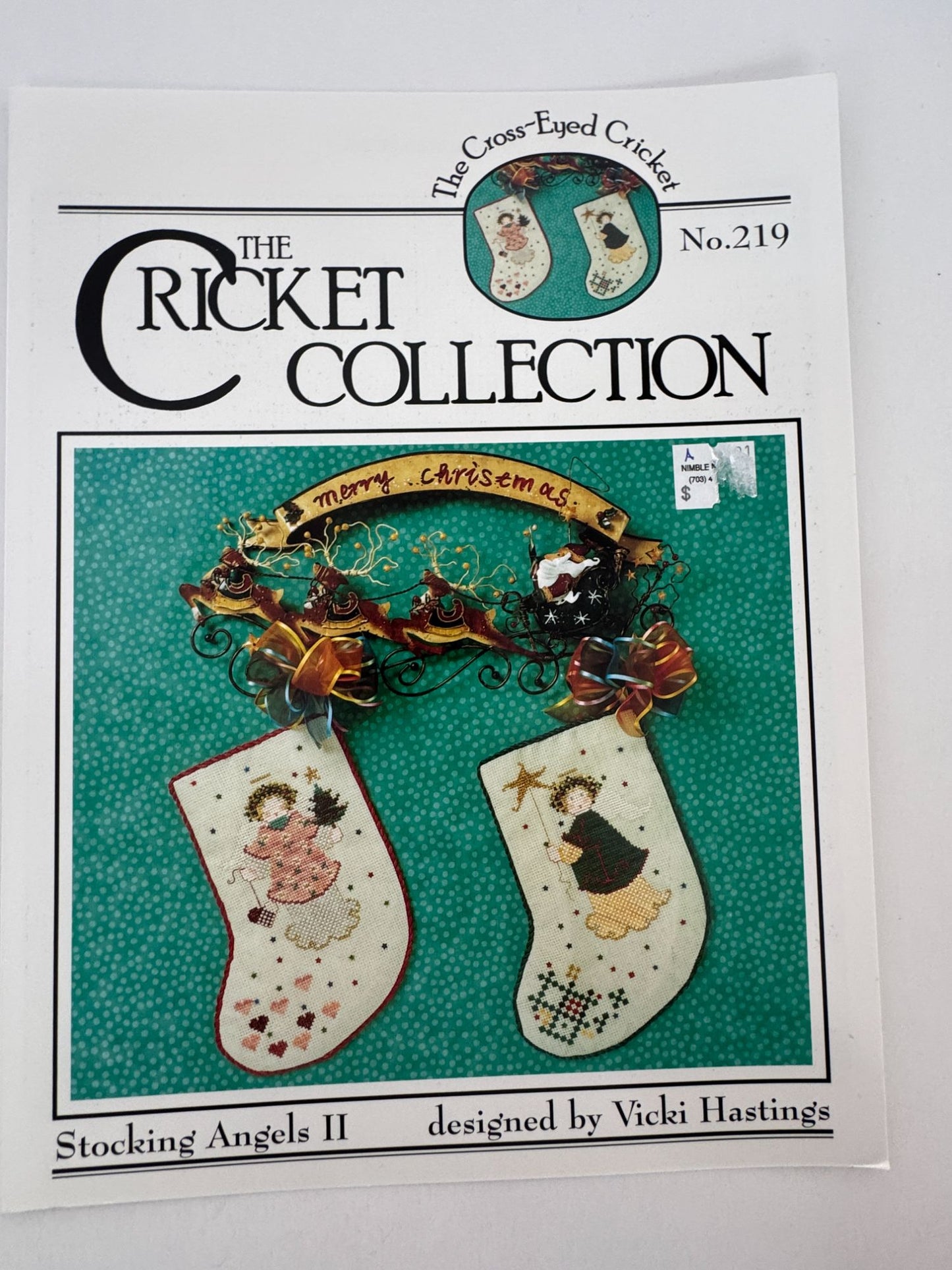 Cross-Eyed Cricket Collection Cross Stitch Pattern Stocking Angels II Christmas