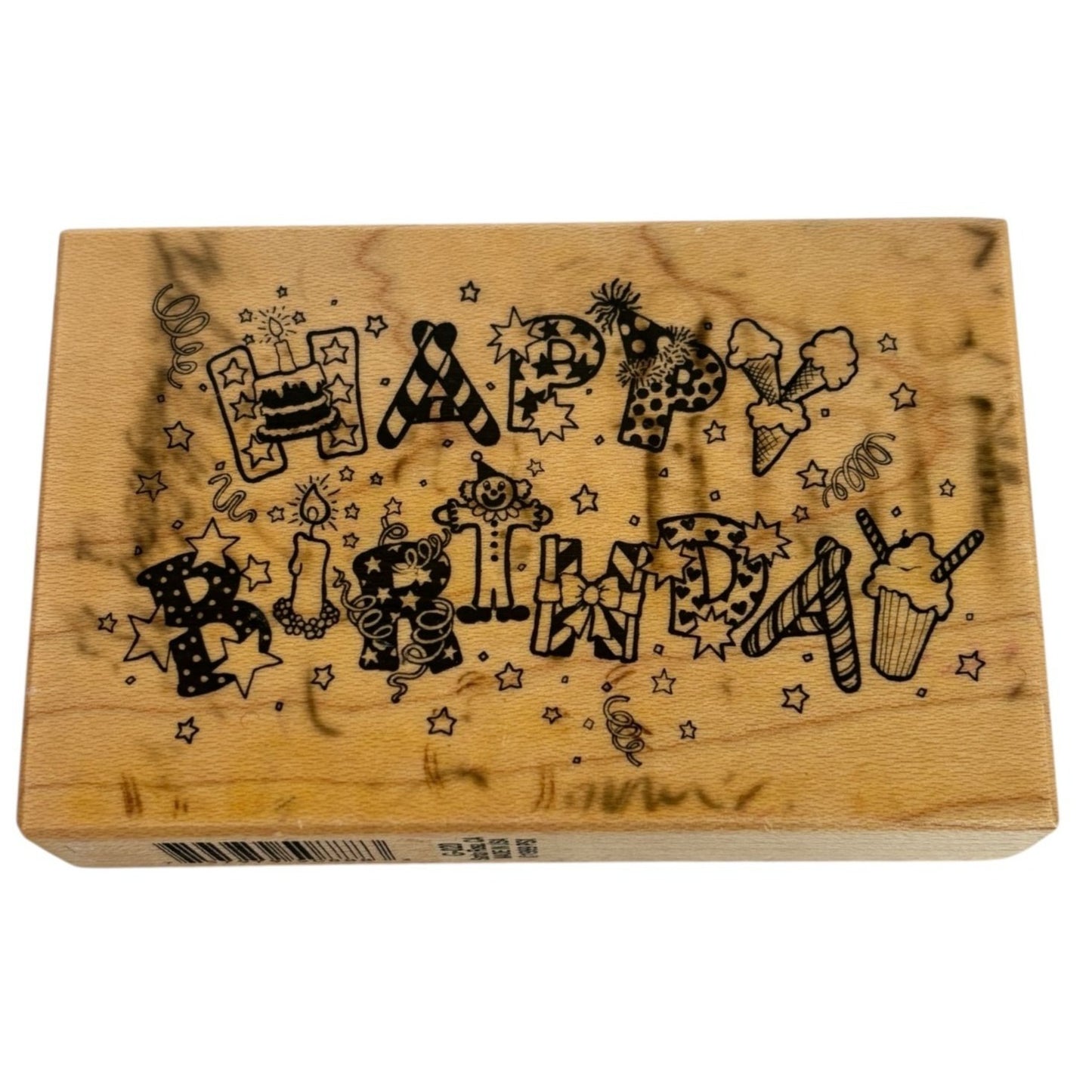 PSX Rubber Stamp Happy Birthday Card Making Words Sentiment Fun Letters G-020