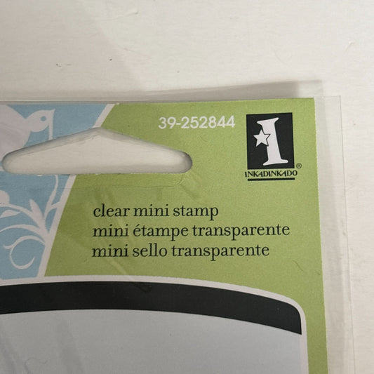 Inkadinkado Clear Mini Stamp Birds Flourish Cardmaking Scrapbooking Paper Crafts Junk Journaling