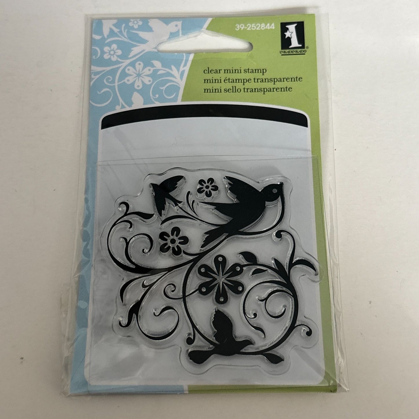 Inkadinkado Clear Mini Stamp Birds Flourish Cardmaking Scrapbooking Paper Crafts Junk Journaling