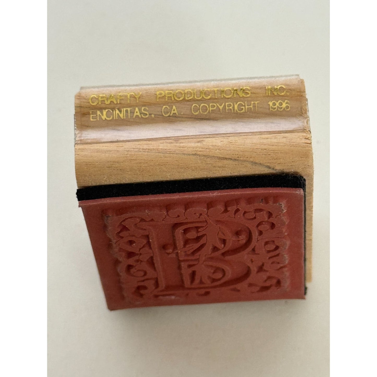 Crafty Rubber Stamp Letter B Monogram Initial Card Making Paper Crafting Square