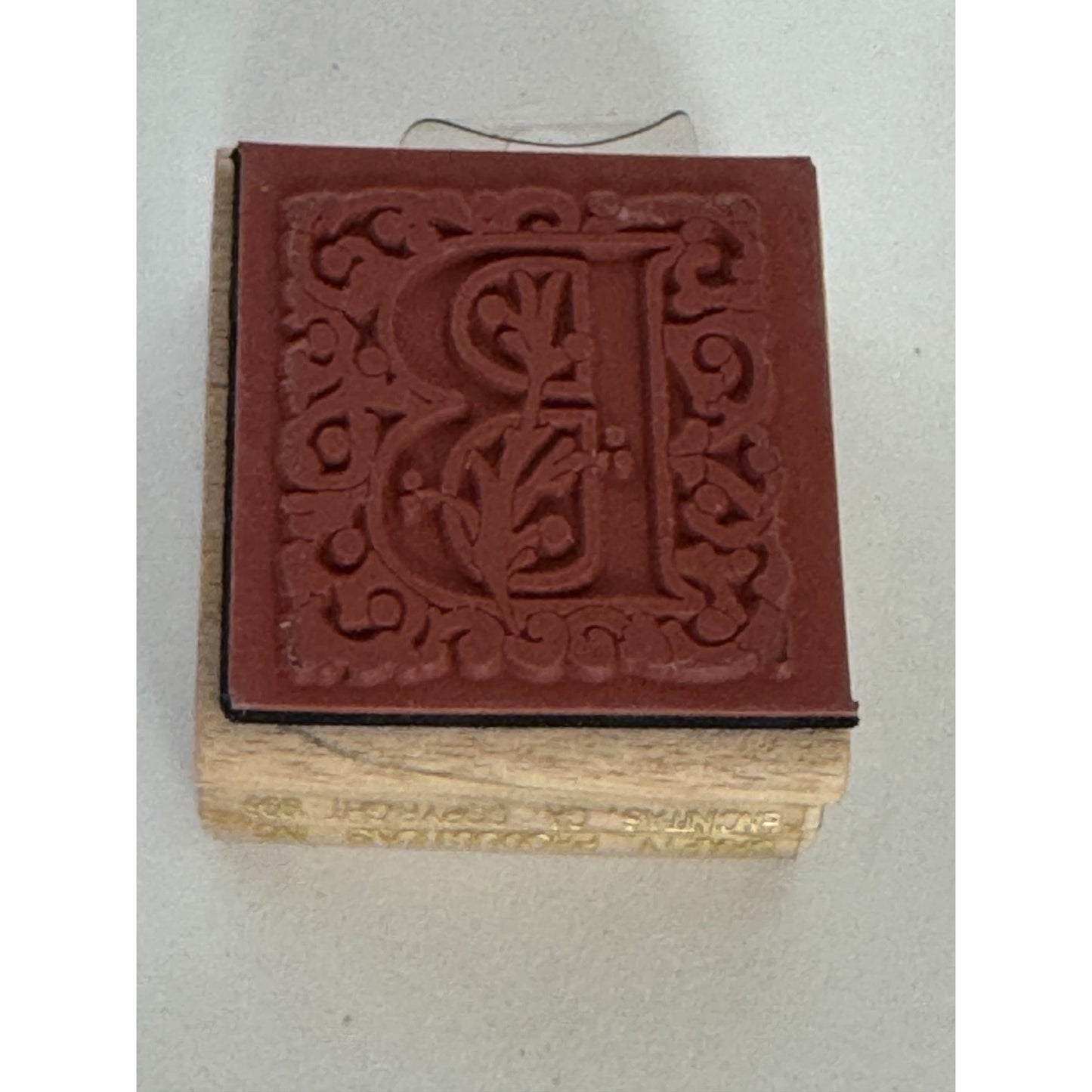 Crafty Rubber Stamp Letter B Monogram Initial Card Making Paper Crafting Square