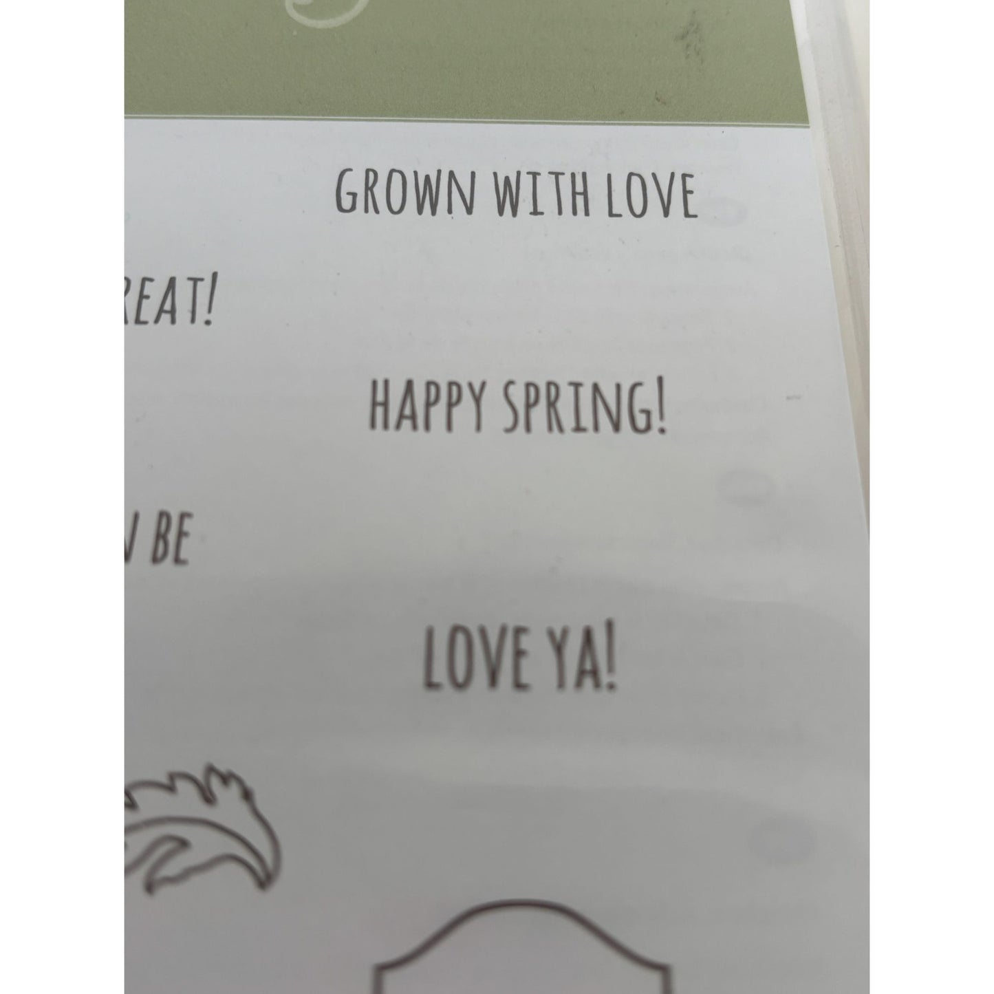 Stampin Up From The Garden Photopolymer Stamps Set Plant Markers Best Buds Pun